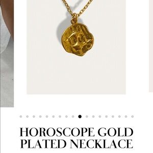 Horoscope pisce gold plated necklace